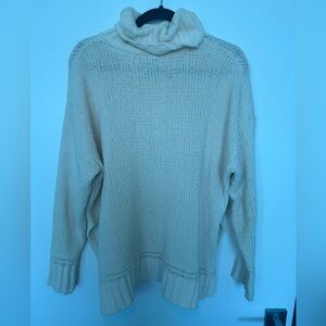 Aerie oversized white turtleneck sweater